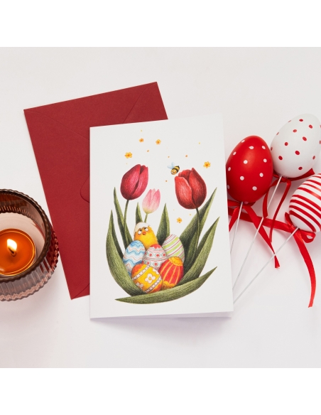 Greeting card for Easter - pencil illustration