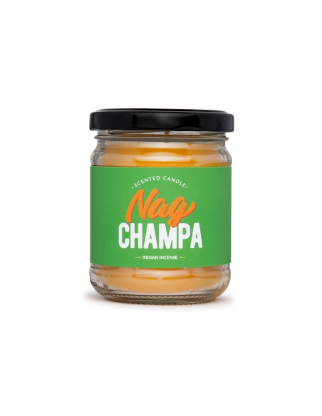Nag Champa scented natural beeswax candle, jar