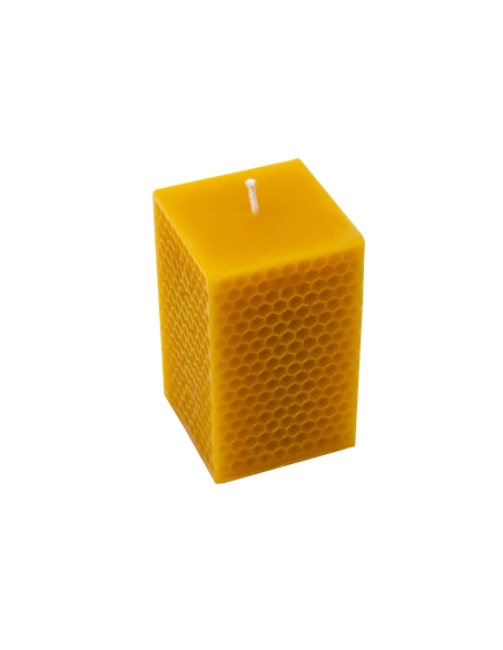Beeswax Ornamental Candle - honeycomb pattern
