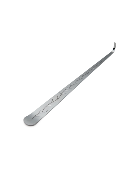 Candle wick dipper hook tool - ornamental, chrome