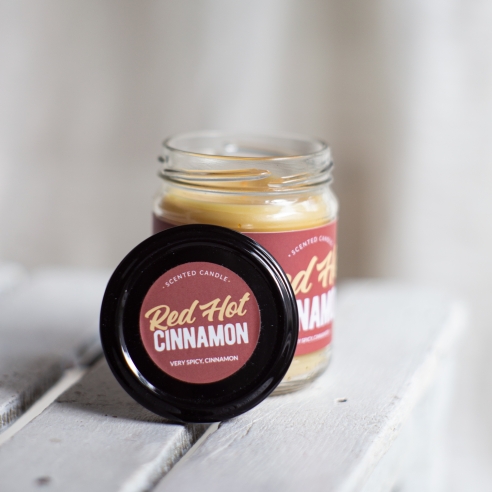 Cinnamon Scented scented natural beeswax candle, jar