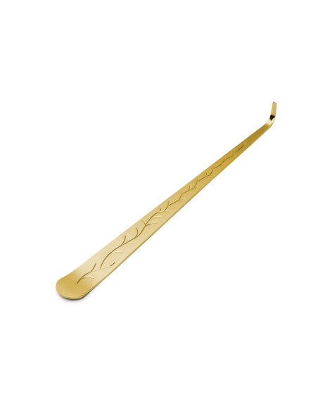 Candle wick dipper hook tool - ornamental, gold