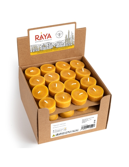 Natural Beeswax Tealight Candle - refills 80pcs box