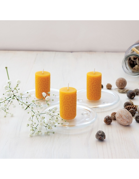 Natural Beeswax Ornamental Candle - Waves candle