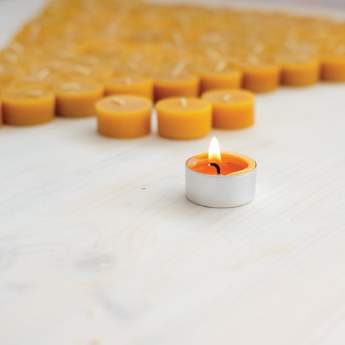 Natural Beeswax Tealight Candle - refills 24pcs box