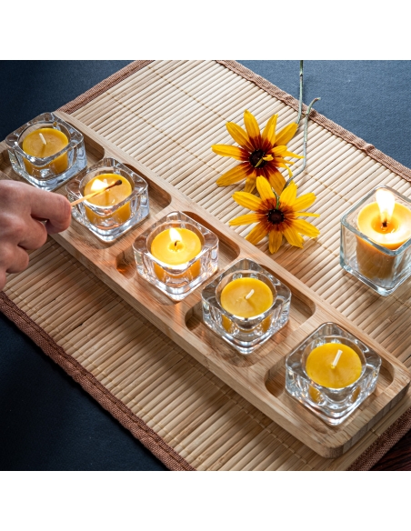 Natural Beeswax Tealight Candle - refills 36pcs box