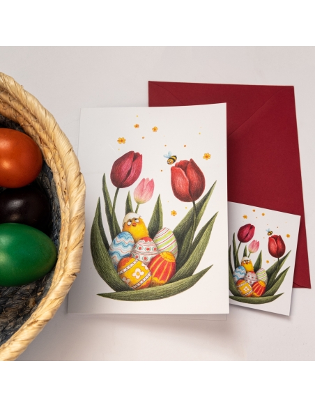 Greeting card for Easter - pencil illustration